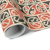 トライバルマオリKowhaiwhai Koruニュージーランドパターン ラッピングペーパー (ロールコーナー)