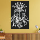 トライバルマスク キャンバスプリント (インサイチュ (リビング))