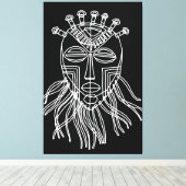 トライバルマスク キャンバスプリント (インサイチュ (ウッドフロア))