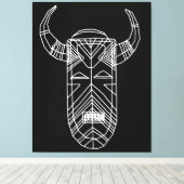 トライバルマスク キャンバスプリント (インサイチュ (ウッドフロア))