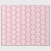 トライバルマスク – ピンク光沢ラッピング紙、30" x 6' ラッピングペーパー (フラット)