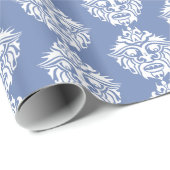 トライバルマスク – ブルーグレー光沢ラッピング紙、30" ラッピングペーパー (ロールコーナー)