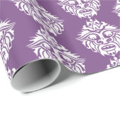 トライバルマスク – 紫色の光沢のあるラッピング紙、30" x ラッピングペーパー (ロールコーナー)
