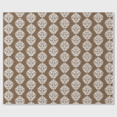 トライバルマスク – 茶色の光沢ラッピング紙、30" x 6 ラッピングペーパー (フラット)