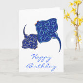 トライバルマンタレイ カード (黄色い花)