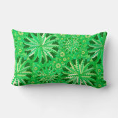 トライバルマンダラプリントエメラルド&ライムグリーン ランバークッション (裏面)