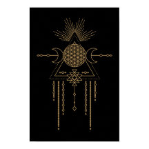 トライバルマンダララインアートジオメトリムーンエレメント