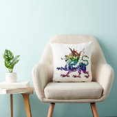 トライバルメタリックのドラゴンピロー クッション (椅子)