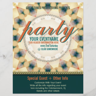 トライバルモダンサンシャインレディメイドパーティーフライヤー チラシ