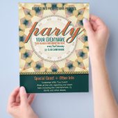 トライバルモダンサンシャインレディメイドパーティーフライヤー チラシ (手)