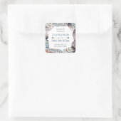 トライバルモダンフェザーズボヘミアン結婚式の引き出物 スクエアシール (バッグ)