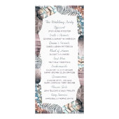 トライバルモダンフェザーズボヘミアン結婚式 プログラム (裏面)