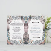 トライバルモダンフェザーズボヘミアン結婚式 プログラム (スタンド正面)