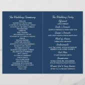 トライバルモダンフェザーズボヘミアン結婚式 プログラム (裏面)