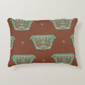 トライバルモチーフとシームレスな幾何学的パターン。H アクセントクッション (正面)