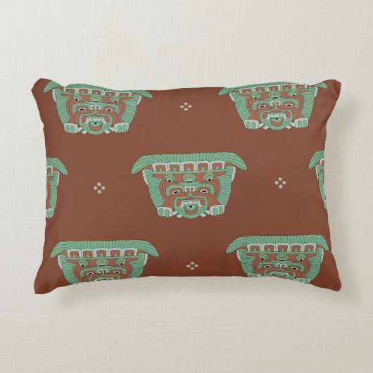 トライバルモチーフとシームレスな幾何学的パターン。H アクセントクッション (正面)