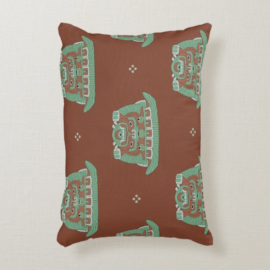 トライバルモチーフとシームレスな幾何学的パターン。H アクセントクッション (正面(垂直))