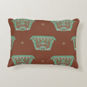 トライバルモチーフとシームレスな幾何学的パターン。H アクセントクッション (裏面)