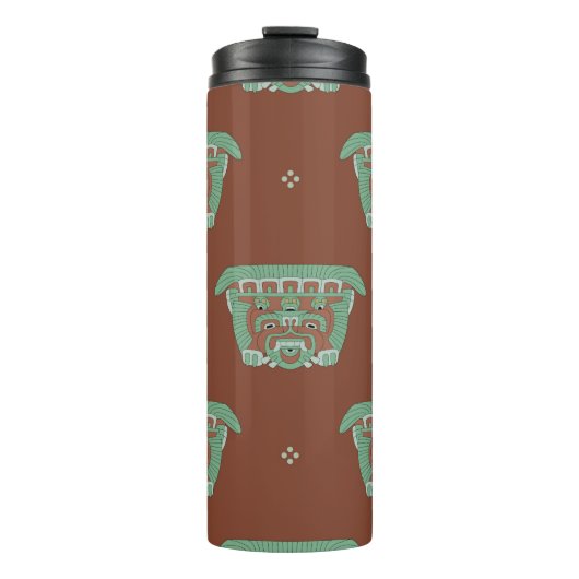 トライバルモチーフとシームレスな幾何学的パターン。H タンブラー (正面)
