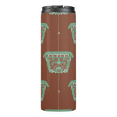 トライバルモチーフとシームレスな幾何学的パターン。H タンブラー (裏面)