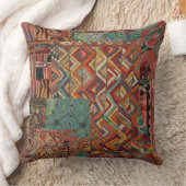 トライバルモチーフのソファ用の大きな枕 クッション (ブランケット)