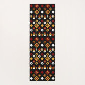 トライバルモノクロ六角 ヨガマット (裏面)