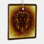 トライバルライオンオーナメント セラミックオーナメント (右)