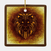 トライバルライオンオーナメント セラミックオーナメント (裏面)