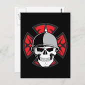 トライバルラウンドクロススカル ポストカード (正面/裏面)