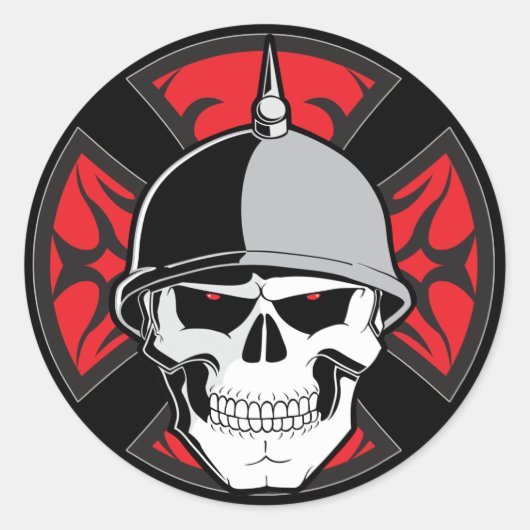 トライバルラウンドクロススカル ラウンドシール (正面)