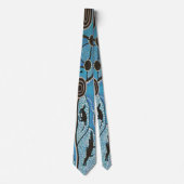 トライバルランドブルーアボリジナル ネクタイ (正面)