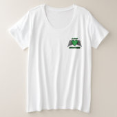 トライバルリボン…C相違 プラスサイズTシャツ (デザイン正面)