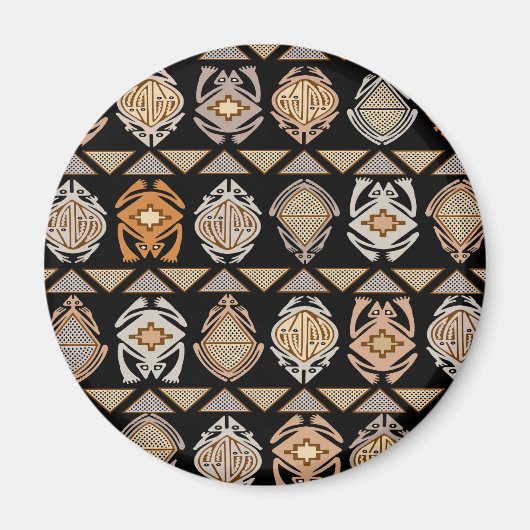 トライバルリープカエル マグネット (正面)