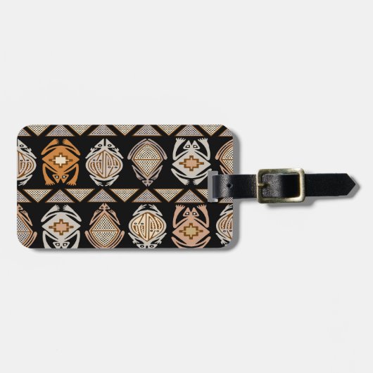 トライバルリープカエル ラゲッジタグ (正面横)