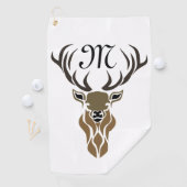 トライバルレッドスタグモノグラム ゴルフタオル (インサイチュ)