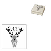 トライバルレッドスタグモノグラム ラバースタンプ (押印)