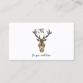 トライバルレッドスタグモノグラム 名刺 (正面)