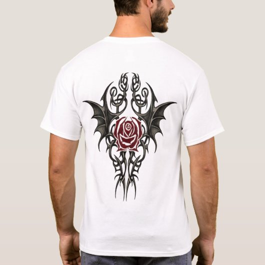 トライバルローズエンブレム Tシャツ (裏面)
