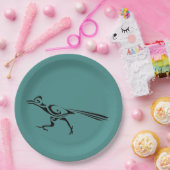 トライバルロードランナーシルエット ペーパープレート (パーティー)