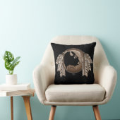 トライバルワイルドライフピロー先住民アートバッファローピロー クッション (椅子)