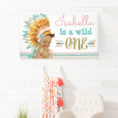 トライバルワイルドワン誕生日バナー1st誕生日 横断幕 (インサイチュ)