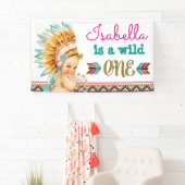 トライバルワイルドワン誕生日バナー1st誕生日 横断幕 (インサイチュ)