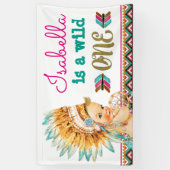 トライバルワイルドワン誕生日バナー1st誕生日 横断幕 (縦)