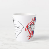 トライバル付きCSCMCロゴ カフェラテマグ (正面)