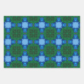 トライバル先住民アートはっきりしたインカラーパターンセット11 ラッピングペーパーシート (正面)