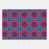 トライバル先住民アートはっきりしたインカラーパターンセット5 ラッピングペーパーシート (正面2)