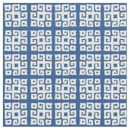 トライバル幾何学的鍵白パターン（の模様が）ある方布 ファブリック