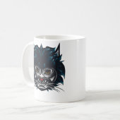 トライバル怒スタイル猫 コーヒーマグカップ (正面左)