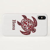 トライバル抽象芸術ハワイアンシータートルインレッド Case-Mate iPhoneケース (裏面(横))