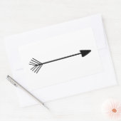 トライバル独身のアートブラック矢印カスタム背景 長方形シール (封筒)